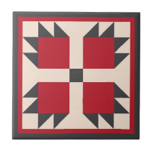 Steppdecke Trivet - Bearcats-Block (Schwarzes/Rot)