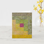 Steppdecken-Block-Anmerkungs-Karte Karte (Gelbe Blume)