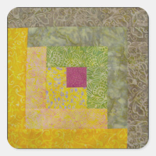 Steppdecken-Block-Aufkleber Quadratischer Aufkleber