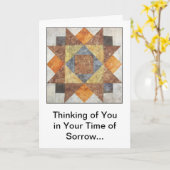 Steppdecken-Block-Freundschaft - Karte (Gelbe Blume)