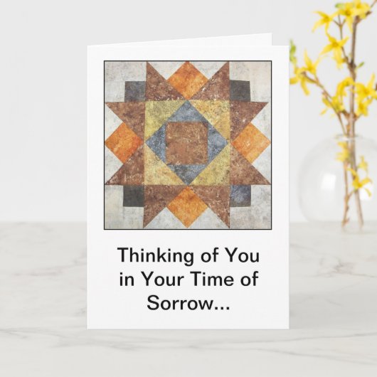 Steppdecken-Block-Freundschaft - Karte (Gelbe Blume)