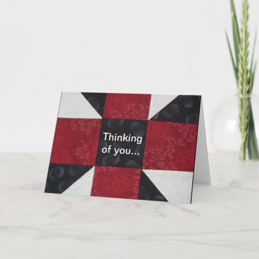 Steppdecken-Block-Freundschafts-Gruß-Karte Karte (Vorderseite)