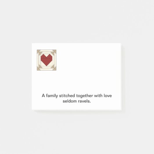 Steppdecken-Block-Post-it-Zettel C Post-it Klebezettel (Vorderseite)