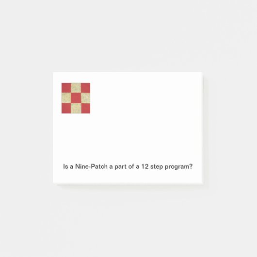 Steppdecken-Block-Post-Itanmerkungen Post-it Klebezettel (Vorderseite)