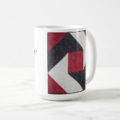 Steppdecken-Block-Zitat-Tasse Kaffeetasse (VorderseiteRechts)