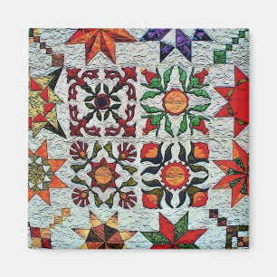 Steppdecken-Blumen-Magnet Magnet