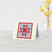 Steppdecken-Mitteilungskarten - Ohio-Stern Karte (Gelbe Blume)