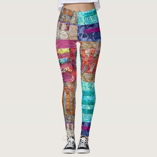 Steppdecken-Quadrat-Entwurfs-Leggings Leggings (Vorderseite)
