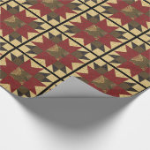 Steppdecken-WeihnachtsBlume Geschenkpapier (Ecke)