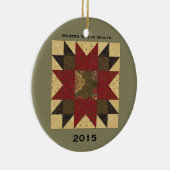 Steppdecken-WeihnachtsBlumen-Verzierung Keramik Ornament (Rechts)