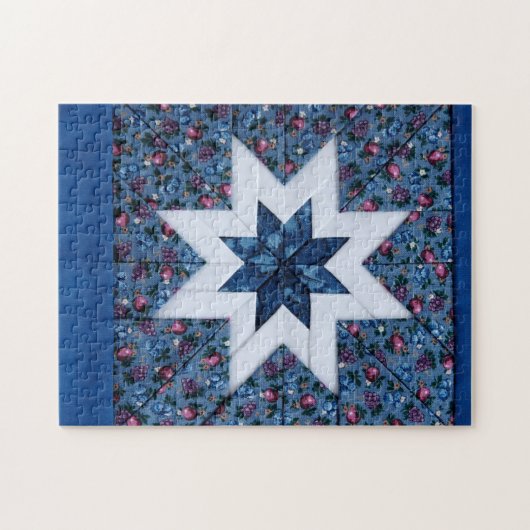 Steppdeckensternblau Puzzle (Horizontal)