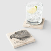 Steppe Eagle ストーンコースター Steinuntersetzer (Seitenansicht)