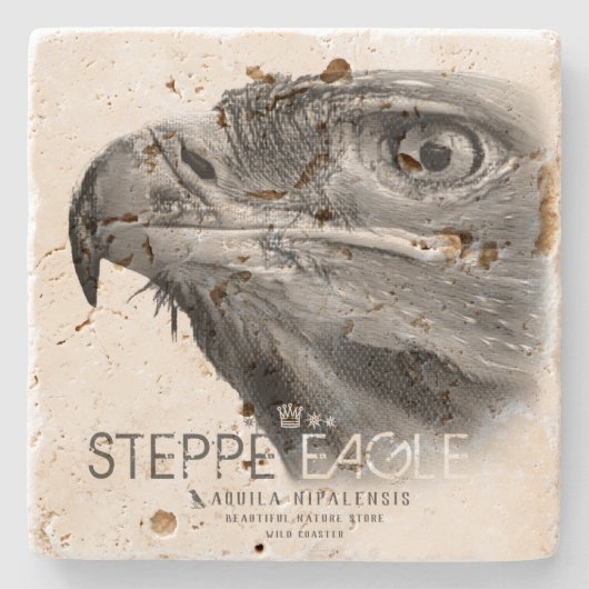 Steppe Eagle ストーンコースター Steinuntersetzer (Vorderseite)