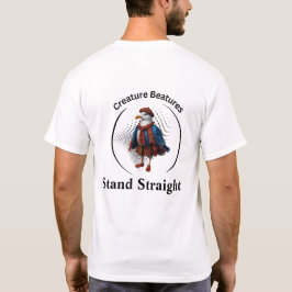 Steppe in schottischer Tartanverkleidung geradeaus T-Shirt
