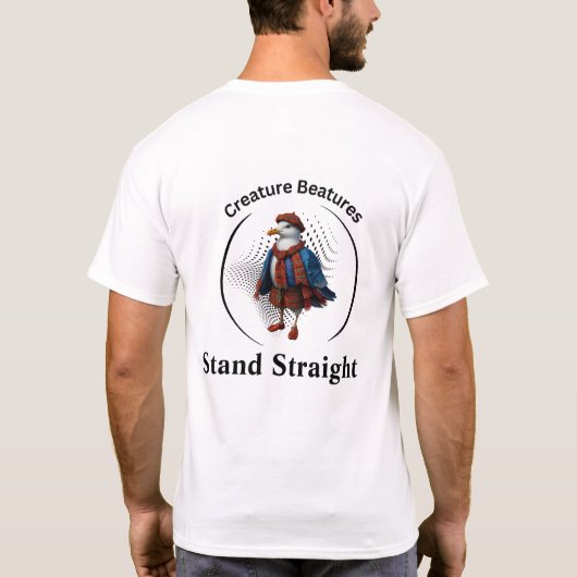 Steppe in schottischer Tartanverkleidung geradeaus T-Shirt (Rückseite)