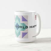 Steppen Sie die glückliche Welt Tasse (VorderseiteRechts)