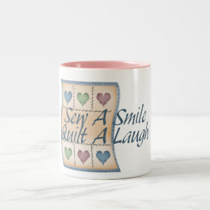 Steppen Sie ein Lachen Zweifarbige Tasse
