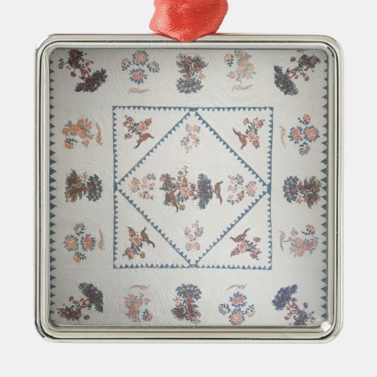 Steppen Sie "im Broderie Perse", c.1800 Silbernes Ornament (Vorne)