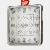 Steppen Sie "im Broderie Perse", c.1800 Silbernes Ornament (Links)