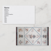 Steppen Sie "im Broderie Perse", c.1800 Visitenkarte (Vorne/Hinten)