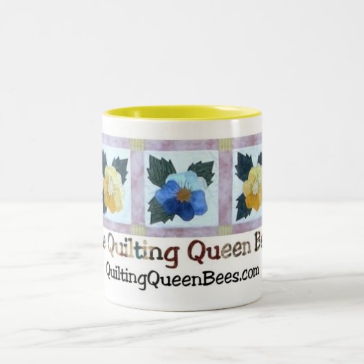 Steppende Bienenkönigin-Tasse Zweifarbige Tasse (Mittel)