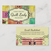 Steppende quilter Schmutzsteppdecke blockiert Visitenkarte (Vorne/Hinten)