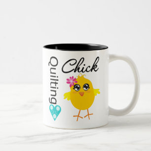 Steppendes Küken Zweifarbige Tasse