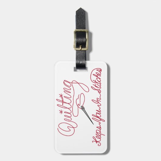 Steppendes Sprichwort Gepäckanhänger (Vorderseite vertikal)