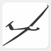 Steppengleiter Quadratischer Aufkleber (Vorderseite)