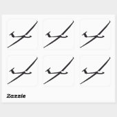 Steppengleiter Quadratischer Aufkleber (Blatt)