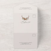 Steppenrost terracotta floral elegant alles in all in one einladung (Außenbereich)