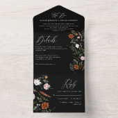 Steppenrost terracotta floral elegant alles in all in one einladung (Innen Boden)