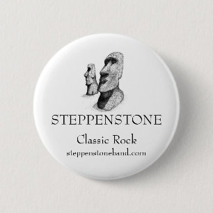 Steppenstone Moai Knopf Button