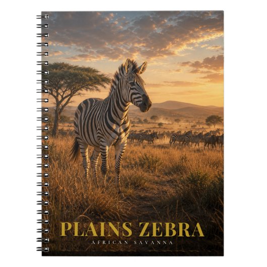 Steppenzebra Afrikanische Savanne TIERE Notizblock (Vorderseite)
