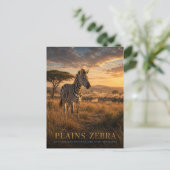 Steppenzebra Ostafrikanische Savanne TIERE Postkarte (Stehend Vorderseite)