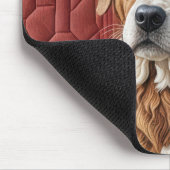 Stepphund auf Patchwork-Muster Mousepad (Ecke)