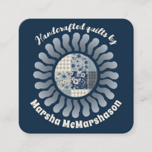 Steppie-Nähnaht aus Hippie-Steppie Quadratische Visitenkarte