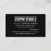 Steppin Chicago Art-städtischer Tanz-Lehrer Visitenkarte (Rückseite)