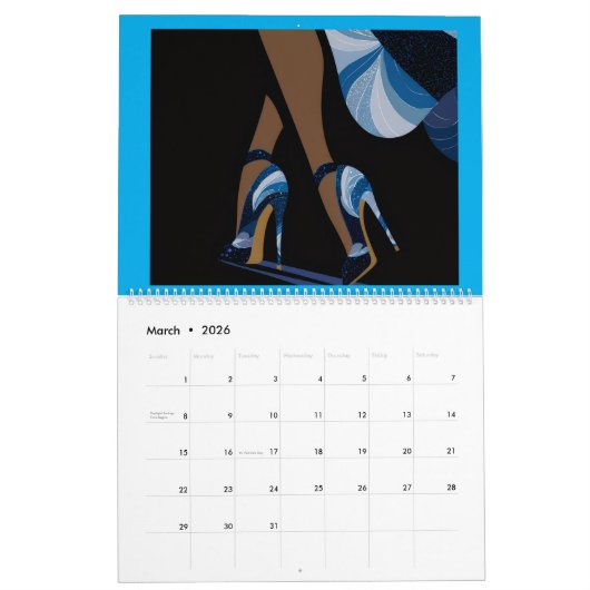 STEPPIN INTO 2026 Calendar Kalender (Mär 2026)