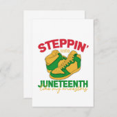Steppin' Into Juneteente Black History Monatsgesch Dankeskarte (Vorne/Hinten)