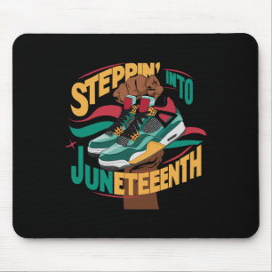 Steppin Into Juneteenth Black History Men 1865 Day Mousepad