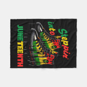 Steppin' Into Juneteenth Fleecedecke (Vorderseite (Horizontal))