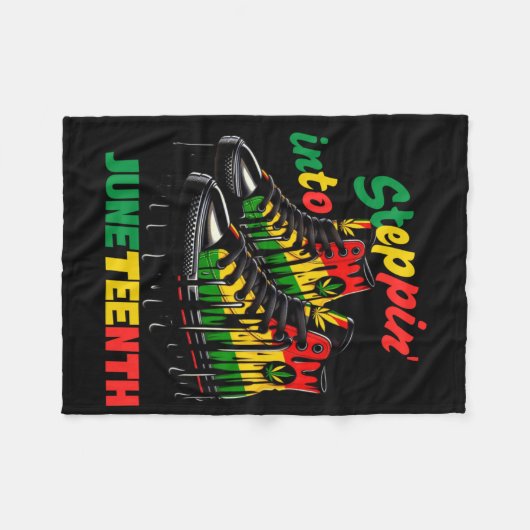 Steppin' Into Juneteenth Fleecedecke (Vorderseite (Horizontal))