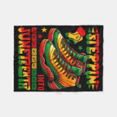 Steppin Into Juneteenth Proud Afro Matching Runnin Fleecedecke (Vorderseite (Horizontal))