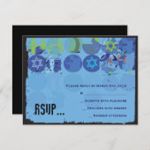 STEPPING STONES Bar Bat Mitzvah Reply Card RSVP Karte (Vorne/Hinten)