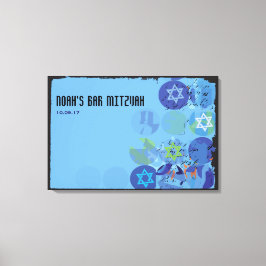 STEPPING STONES Bar Mitzvah Mitzvah Sign-In Board Leinwanddruck