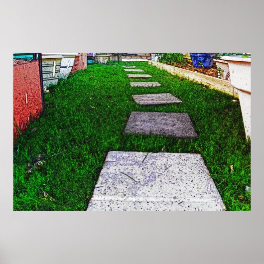 Stepping Stones by Shirley Taylor Poster (Vorne)