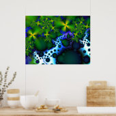 Stepping Stones Cooles Abstraktes Fraktal Kunst Poster (Küche)