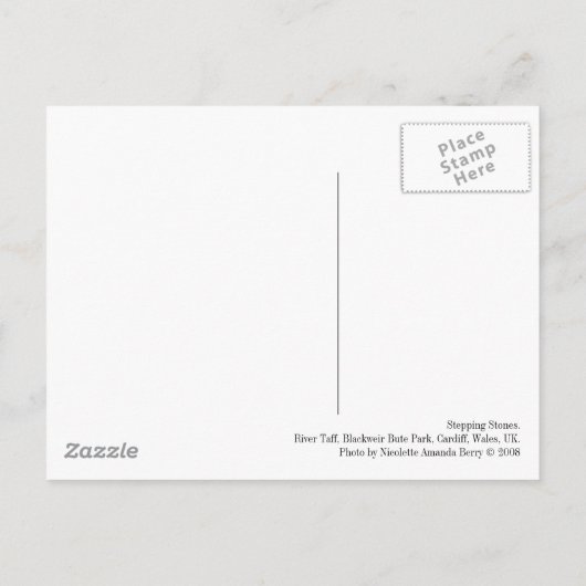 Stepping Stones Postkarte (Rückseite)