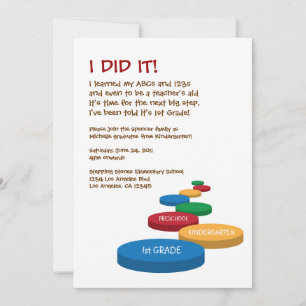 Stepping Stones Preschool/Kindergarten Abschluss Einladung